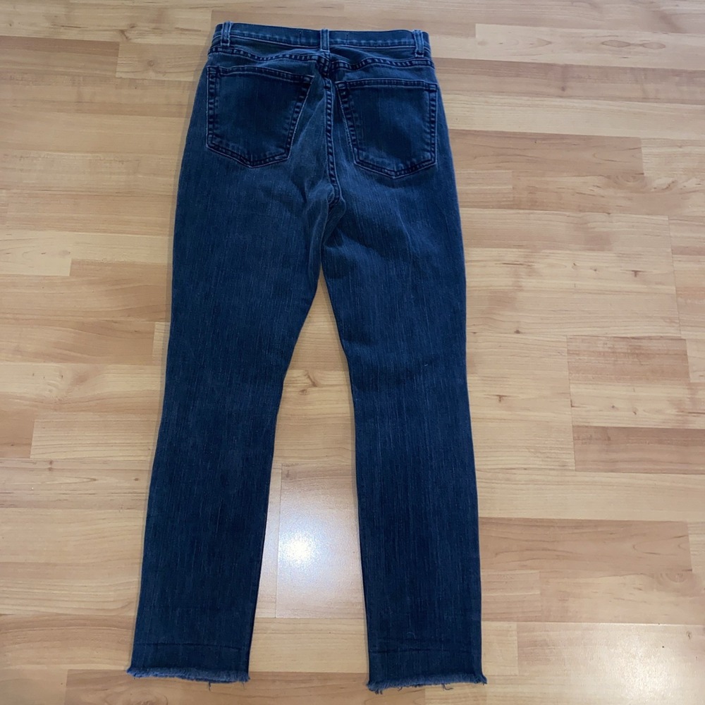 Reformation Jeans Serena High Rise Skinny Crop‎ Black Wash Denim Size 26 - Picture 2 of 10